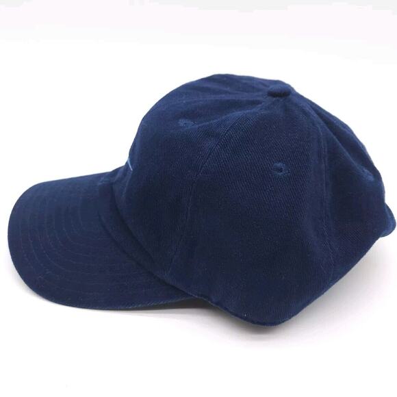 Vintage Nike Swoosh Strapback Hat Dad Ball Cap Blue Embroidered Center Check - Picture 3 of 7